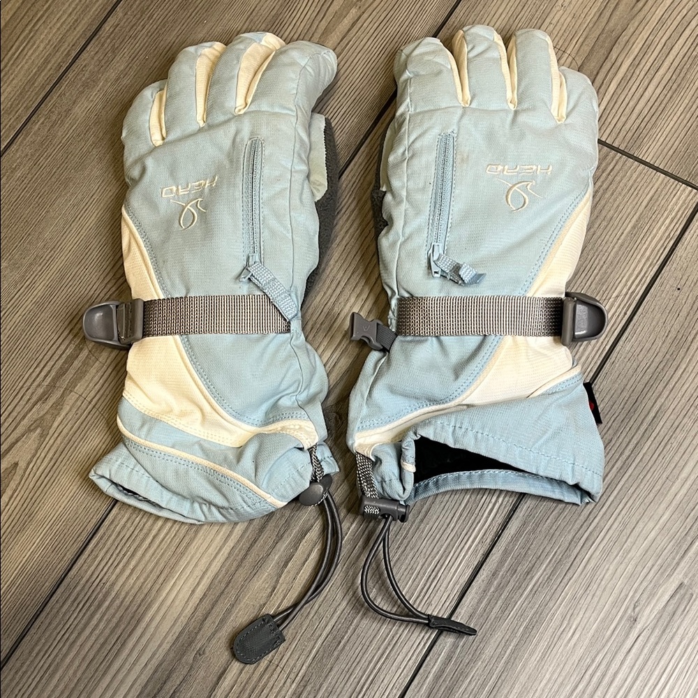 Women’s Head Blue and White Ski Gloves Size L - Picture 3 of 11